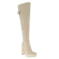 Maxi Botas Ruth color latte con hebilla