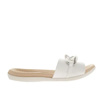 Sandalias Paulette color blanco con cadena