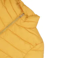 Chamarra capitonada color amarillo mostaza para mujer