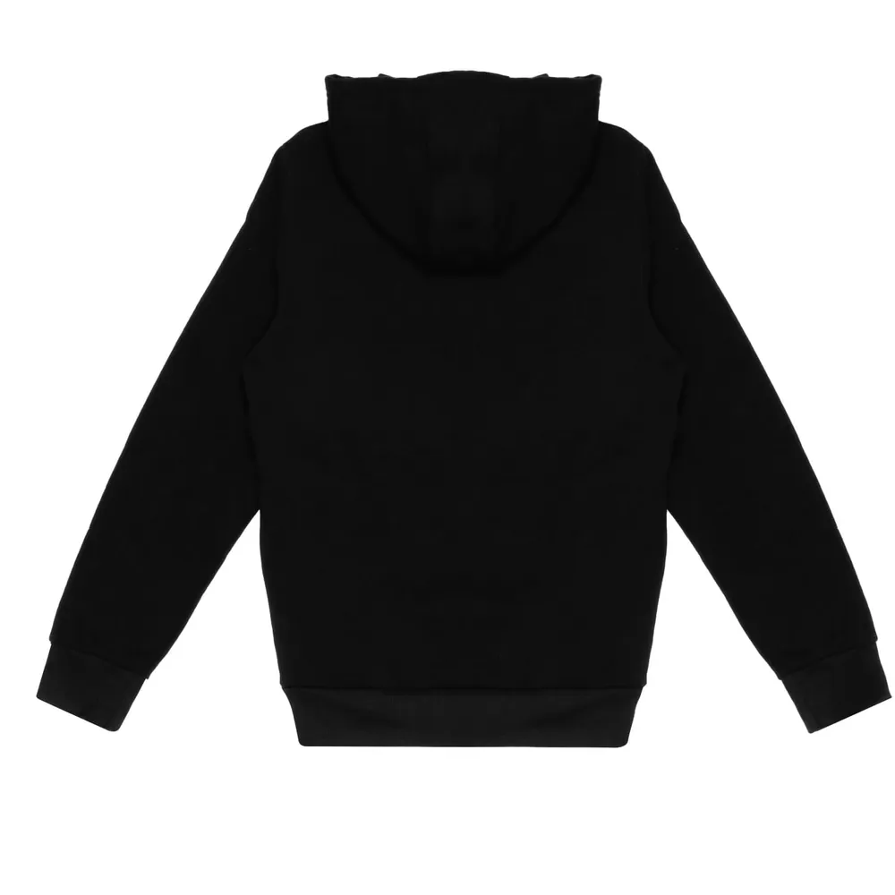 Sudadera cerrada color negro estampada para hombre