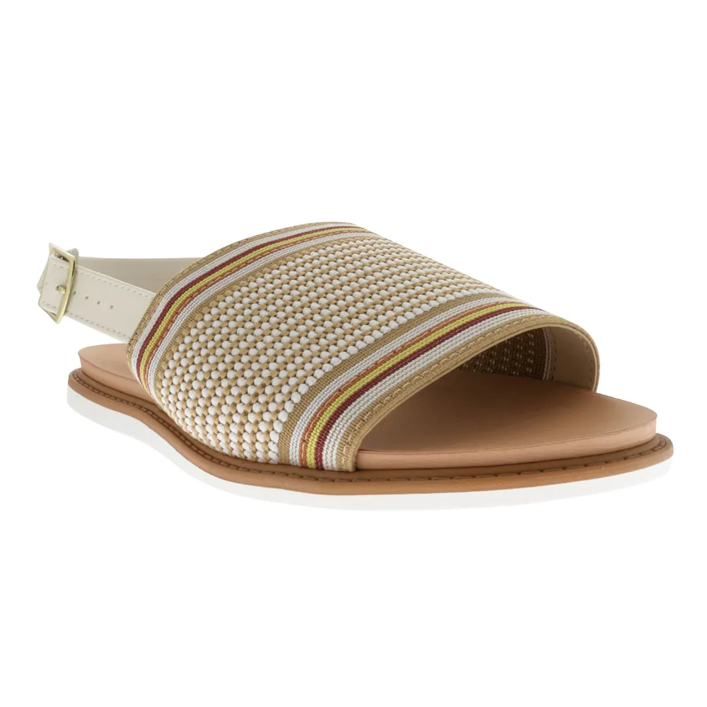 Sandalias Paulette color camel con cinta bordada