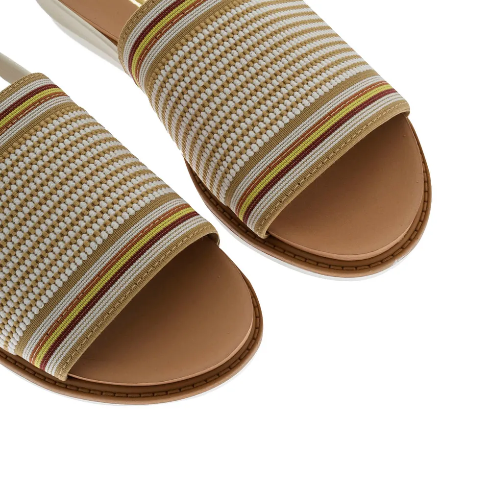 Sandalias Paulette color camel con cinta bordada