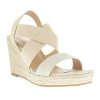 Sandalias color beige con ajuste de resorte