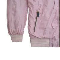 Chamarra bomber con capucha color rosa para mujer