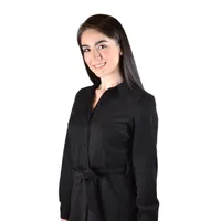 Vestido corto negro manga larga para mujer