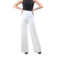 Pantalón acampanado blanco para mujer