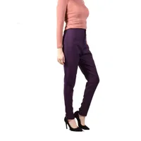 Pantalón recto morado para mujer