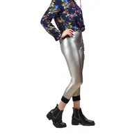 Leggins plata brillantes para mujer