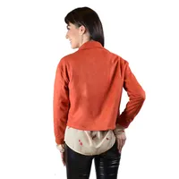 Saco color ocre corto para mujer