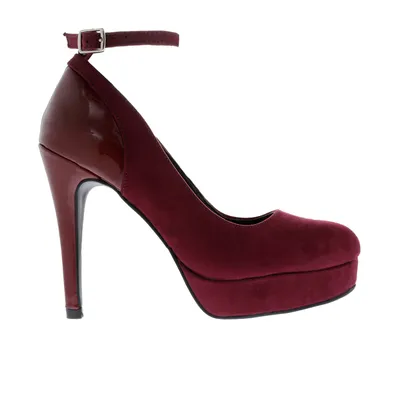 Zapatilla Pump Lesly color vino slingback