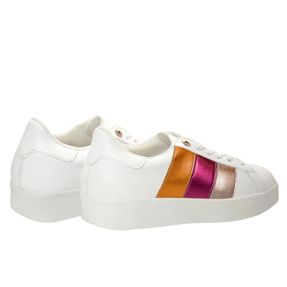 Tenis Andrea Color Blanco con detalles laterales