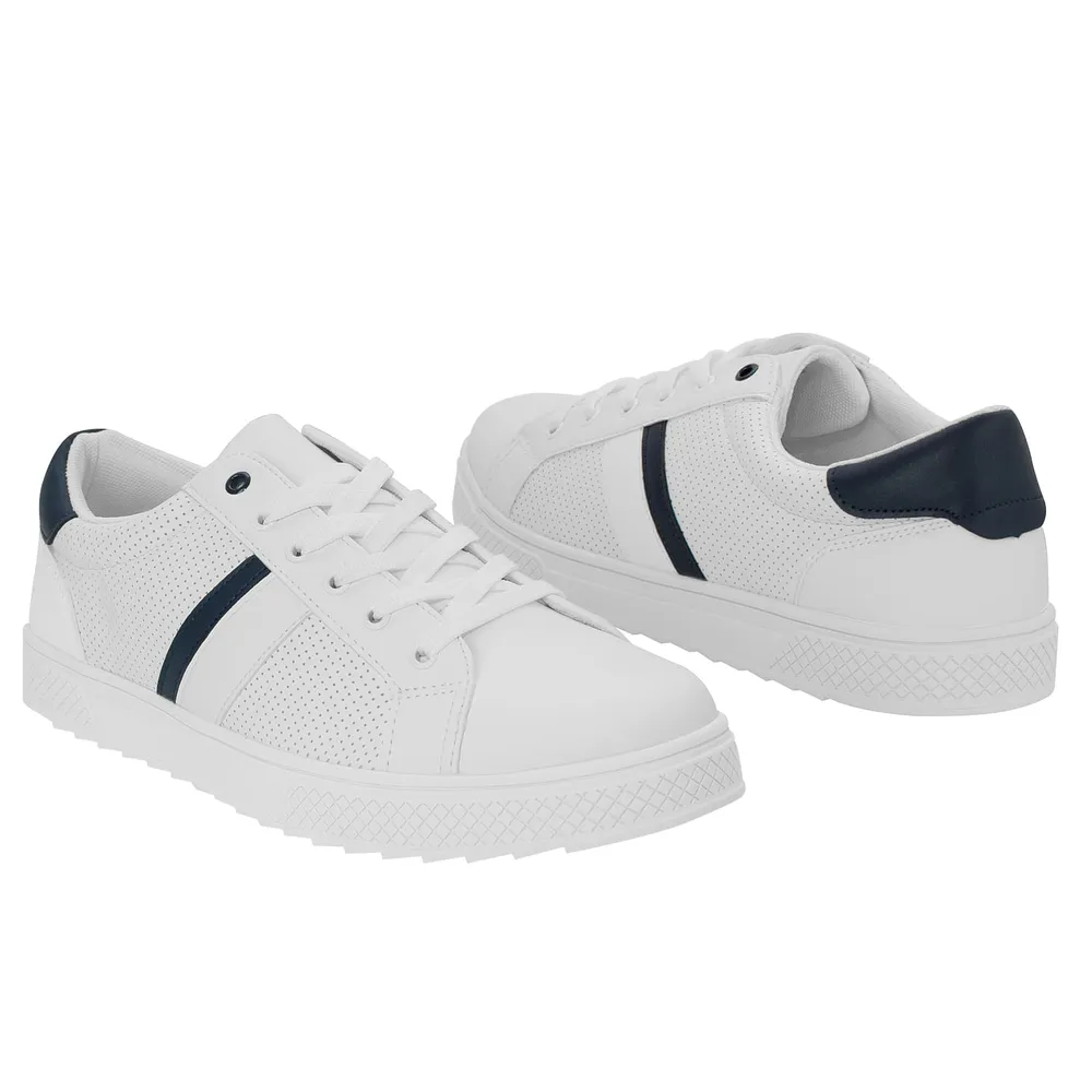 Tenis Bruce Color Blanco con detalle azul