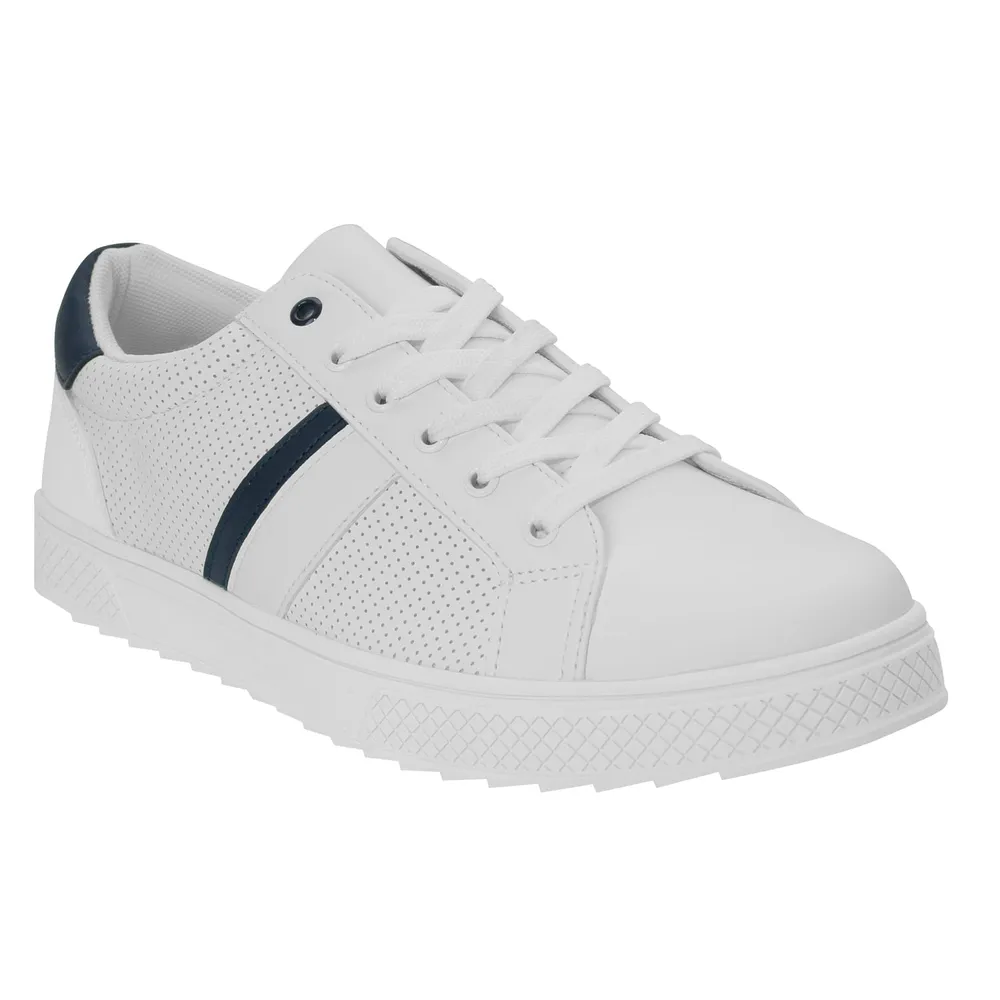 Tenis Bruce Color Blanco con detalle azul