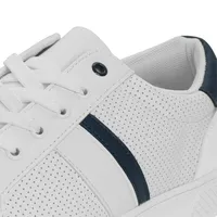 Tenis Bruce Color Blanco con detalle azul