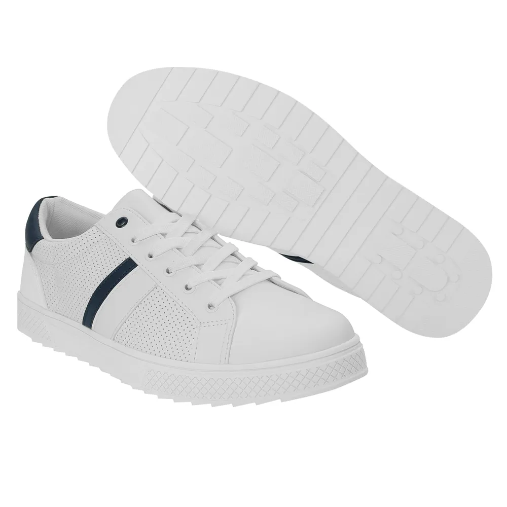 Tenis Bruce Color Blanco con detalle azul