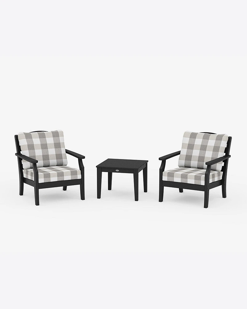 Savannah 3-Piece Deep Seating Set in Buffalo Plaid