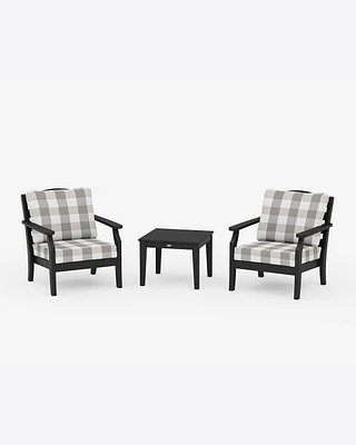 Savannah 3-Piece Deep Seating Set in Buffalo Plaid
