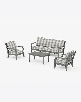 Savannah 4-Piece Deep Seating Set with Sofa Buffalo Plaid