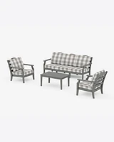 Savannah 4-Piece Deep Seating Set with Sofa Buffalo Plaid
