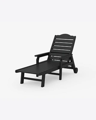 Savannah Chaise with Arms and Wheels