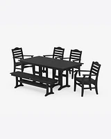 Savannah 6-Piece Farmhouse Dining Set with Bench