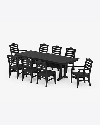 Savannah -Piece Farmhouse Dining Set with Trestle Legs
