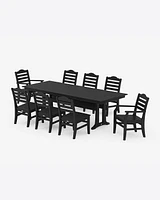 Savannah -Piece Farmhouse Dining Set with Trestle Legs