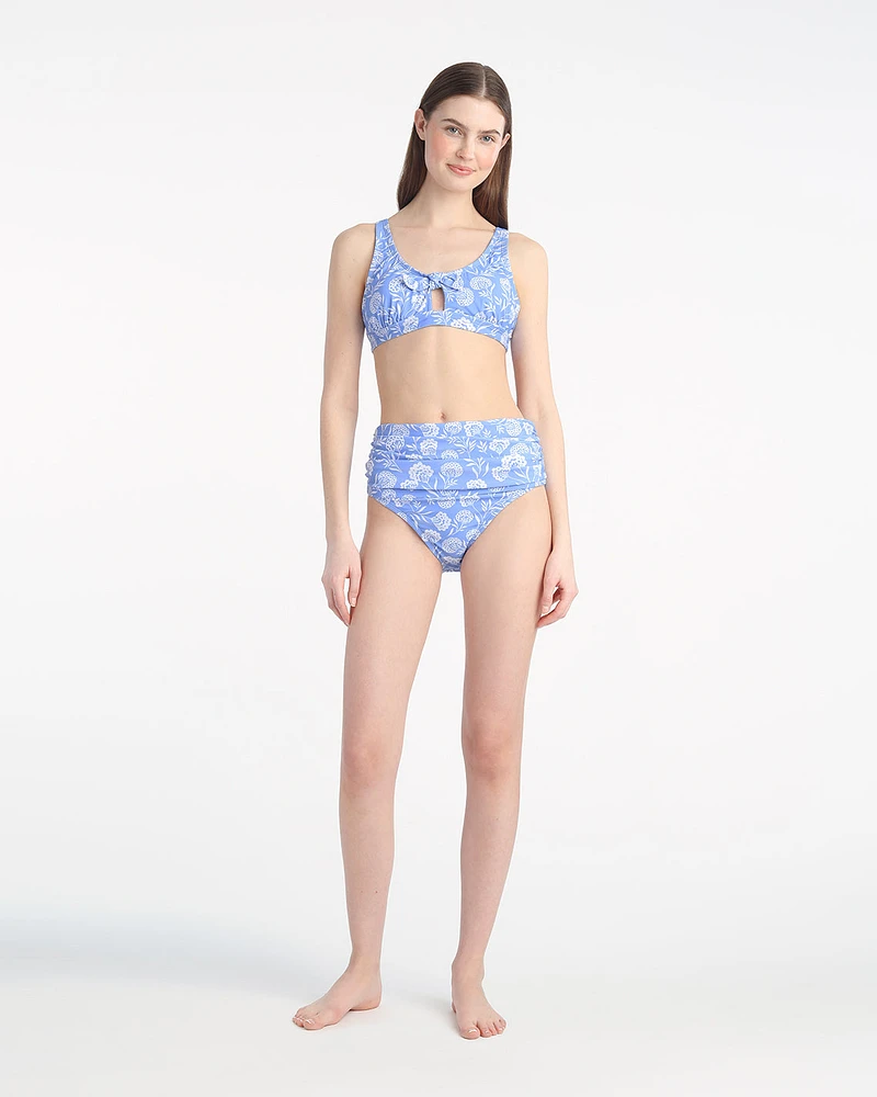 Abstract Dahlia Bikini Top