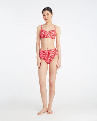 Red Geo Bikini Top
