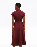 Presley Embroidered Midi Shirtdress Raspberry Pink