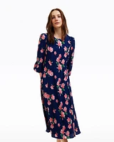 Matilda Crewneck Midi Dress Magnolia Buds