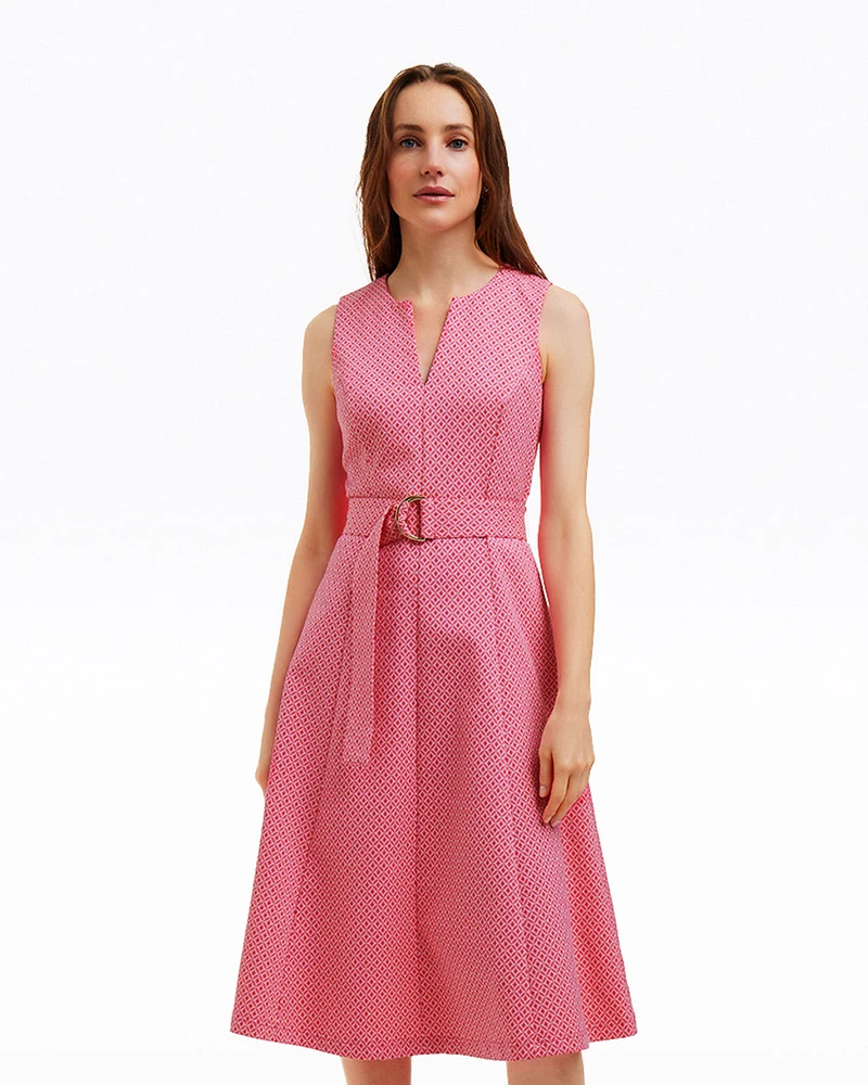 Charlotte Midi Dress Circle Geo