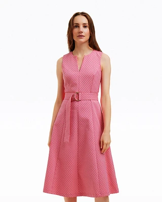 Charlotte Midi Dress Circle Geo