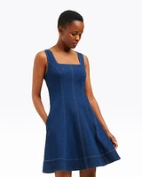 Millie Scoop Neck Mini Dress Denim