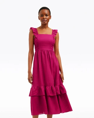Carrie Midi Dress Raspberry Pink