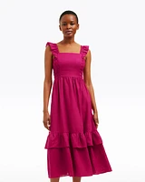 Carrie Midi Dress Raspberry Pink