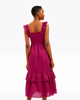 Carrie Midi Dress Raspberry Pink