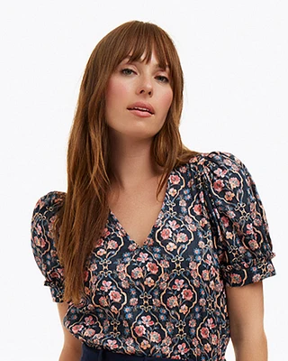 Heidi V-Neck Top Twilight Vines
