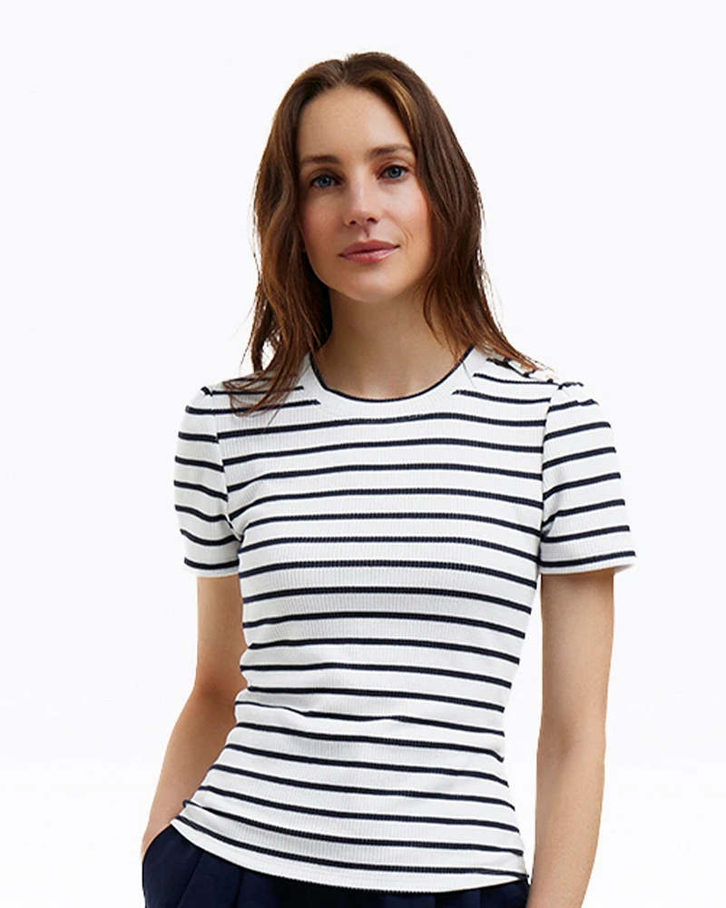 Stripe Crewneck Tee