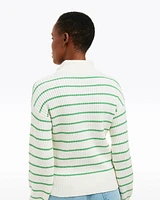 Striped Button Front Sweater