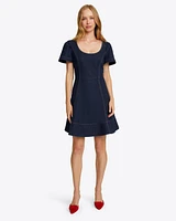 Faith Love Circle Mini Dress Dark Wash