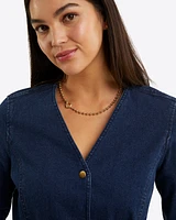Colbie Snap Front Dress Denim