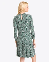 Julia Mini Dress Green Square Dot