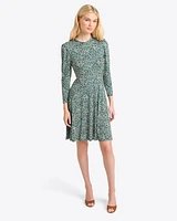 Julia Mini Dress Green Square Dot