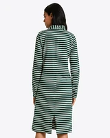 Elsie Turtleneck Dress Green Stripe