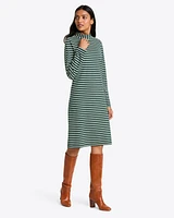Elsie Turtleneck Dress Green Stripe
