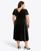 Vivienne Love Circle Midi Dress Velvet