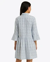 Sheena Shirtdress Textured Stripe