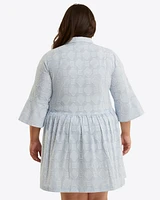 Sheena Shirtdress Textured Stripe
