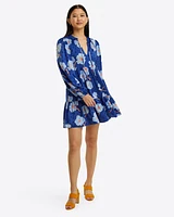 Connie Long Sleeve Mini Dress Printed Dot Jacquard